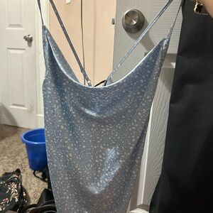 Blue Spaghetti Strap Dress